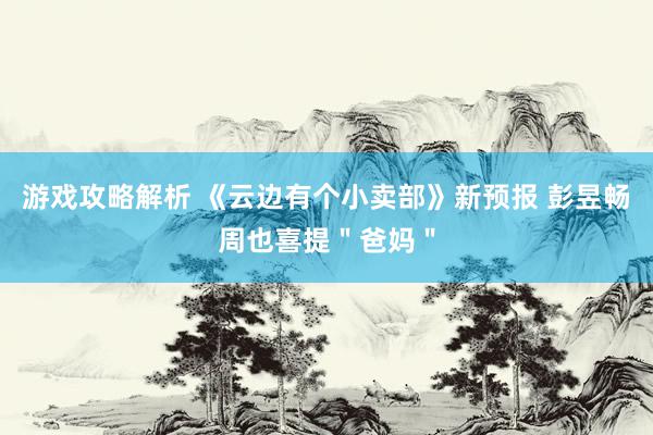 游戏攻略解析 《云边有个小卖部》新预报 彭昱畅周也喜提＂爸妈＂