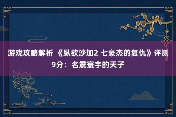 游戏攻略解析 《纵欲沙加2 七豪杰的复仇》评测9分：名震寰宇的天子