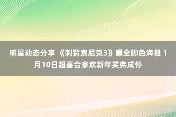 明星动态分享 《刺猬索尼克3》曝全脚色海报 1月10日超喜合家欢新年笑弗成停