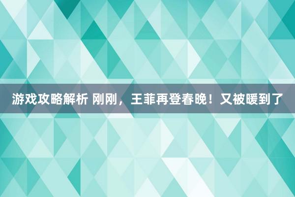 游戏攻略解析 刚刚，王菲再登春晚！又被暖到了