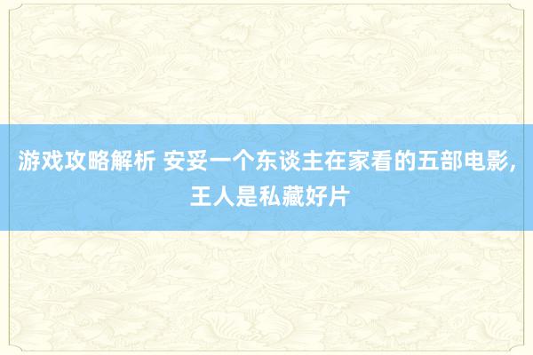 游戏攻略解析 安妥一个东谈主在家看的五部电影, 王人是私藏好片