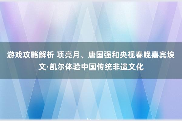 游戏攻略解析 项亮月、唐国强和央视春晚嘉宾埃文·凯尔体验中国传统非遗文化