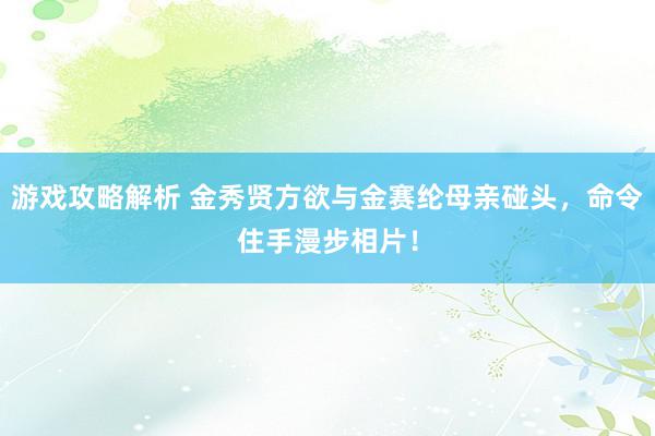 游戏攻略解析 金秀贤方欲与金赛纶母亲碰头，命令住手漫步相片！